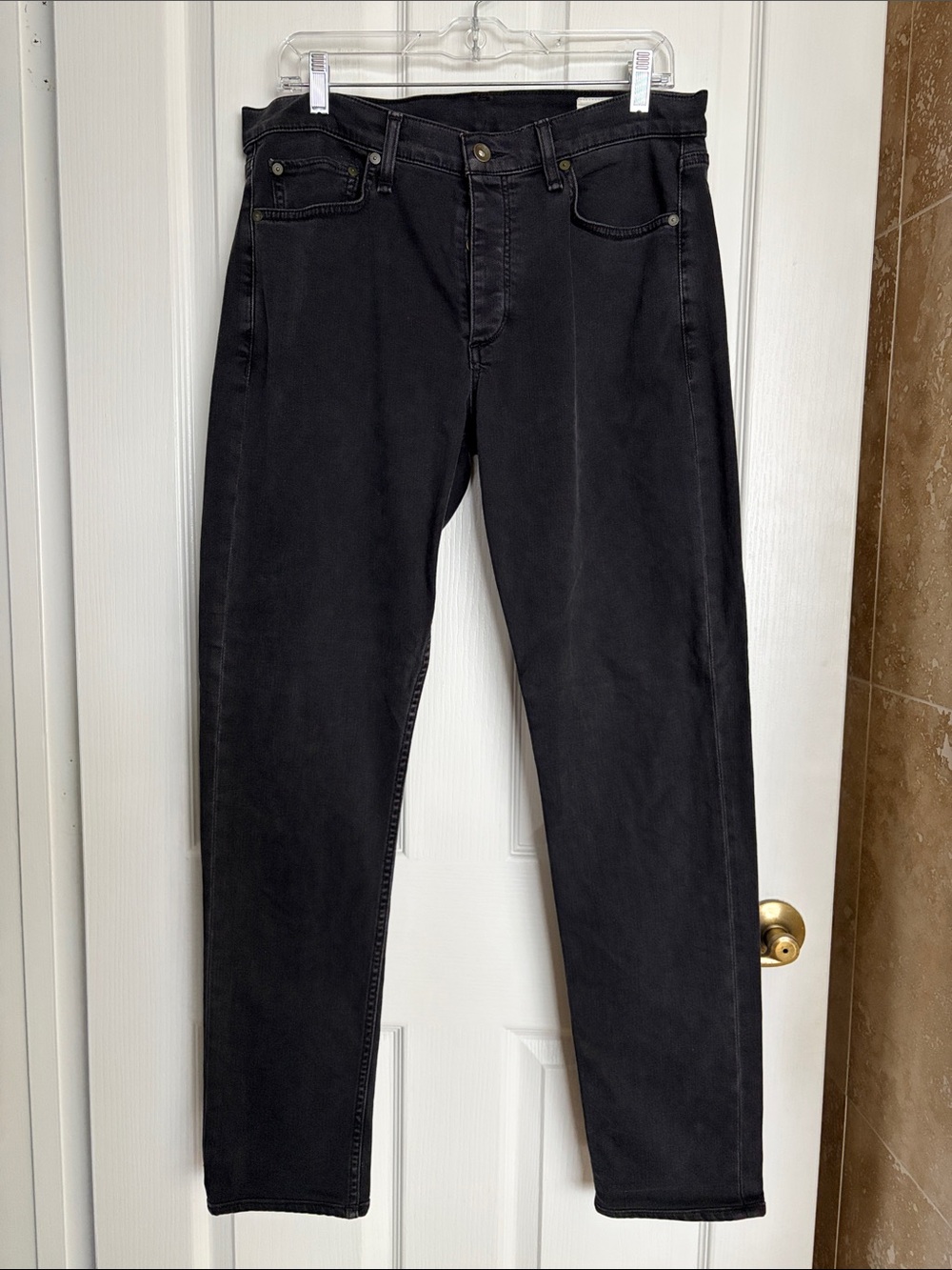 rag & bone Black Straight five pocket jeans